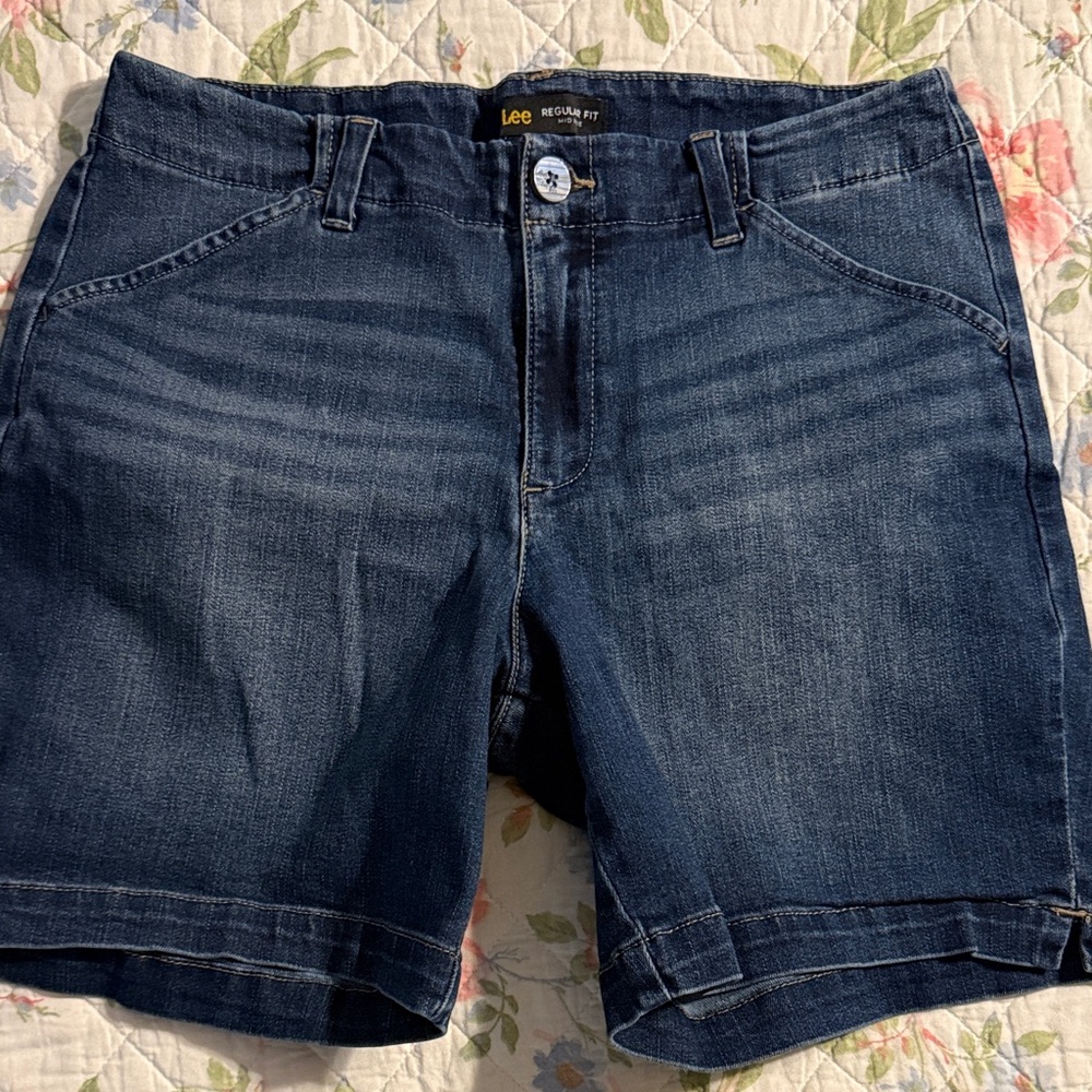 Lee Women's Dark Blue Jean Shorts